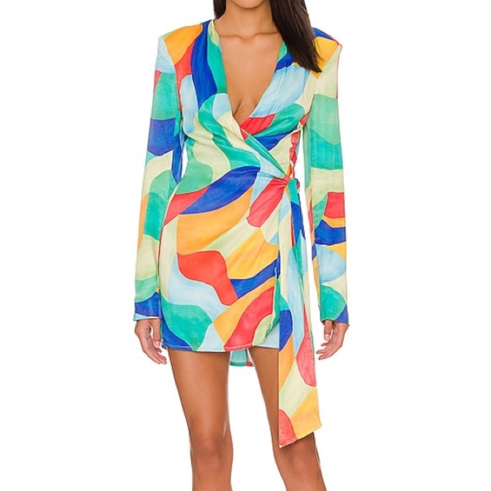 Colorful Wrap Dress